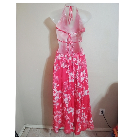 Free People Lille Printed Tie-Back Maxi Dress Size Medium - Picture 4 of 7